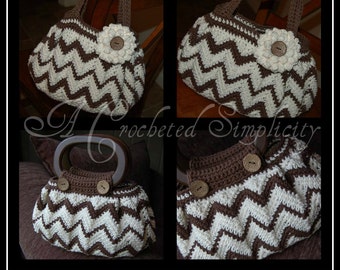 Crochet Pattern: "Chasing Chevrons" Handbag / Purse, Permission to Sell Finished Items