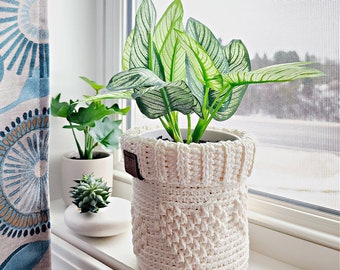 CROCHET Plant Pot Cover Pattern: Hearts Full of Love Crochet Basket| Plant Pot Cover | Gift Basket | Candy Bowl | PDF Crochet Pattern
