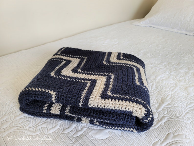 PDF Crochet Pattern: Diagonal Chevron Blanket, crochet C2C blanket pattern, crochet corner to corner blanket pattern, INSTANT DOWNLOAD image 5