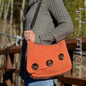 Crochet Pattern: Knit-Look Asymmetrical Bag