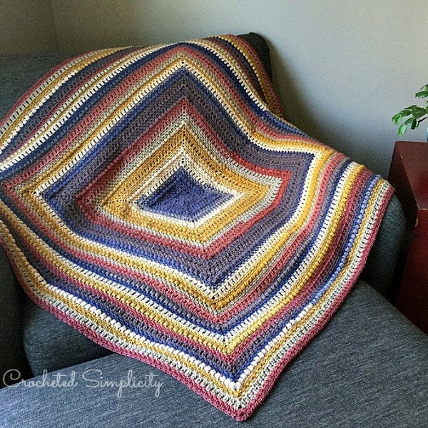 PDF Crochet Pattern: Centaur Mandala Afghan, blanket pattern, crochet for the home