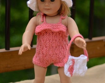 Crochet Pattern: "Summer Waves" 18" Doll, 4 piece Set