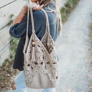 CROCHET PATTERN | Aisling Granny Squares Bag | Crochet Tote Bag Pattern | Granny Square Bag | Granny Square Tote | PDF Digital Download