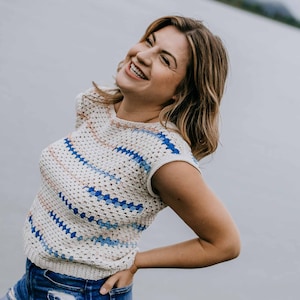 Summer Crochet Top Pattern, Granny Stitch Crochet Top, Summer Top, Crochet Shirt, Crochet Pullover, Crochet Top PDF Crochet Pattern