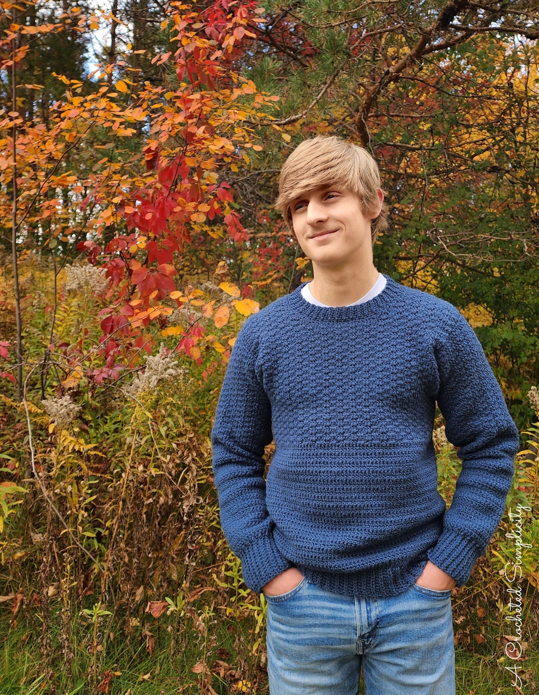 Crochet Men s Sweater Pattern Sweater Pattern Men s Split Level