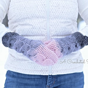 Crochet Pattern: Big Bold Cabled Mittens & Fingerless Gloves, Sizes Women&#39;s Small, Medium, and Large, Permission to Sell Finished Items