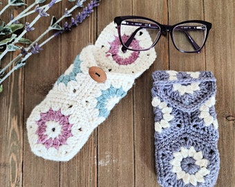 CROCHET Eyeglass Case Pattern | Crochet Hook Case | Crochet Hexagon Pattern for Eyeglass Case | PDF Crochet Pattern