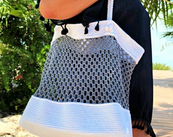 Crochet Bag Pattern, Crochet Beach Bag Pattern, Crochet Tote, Tote Bag Pattern, Crochet Tote Bag Pattern, INSTANT DOWNLOAD PDF