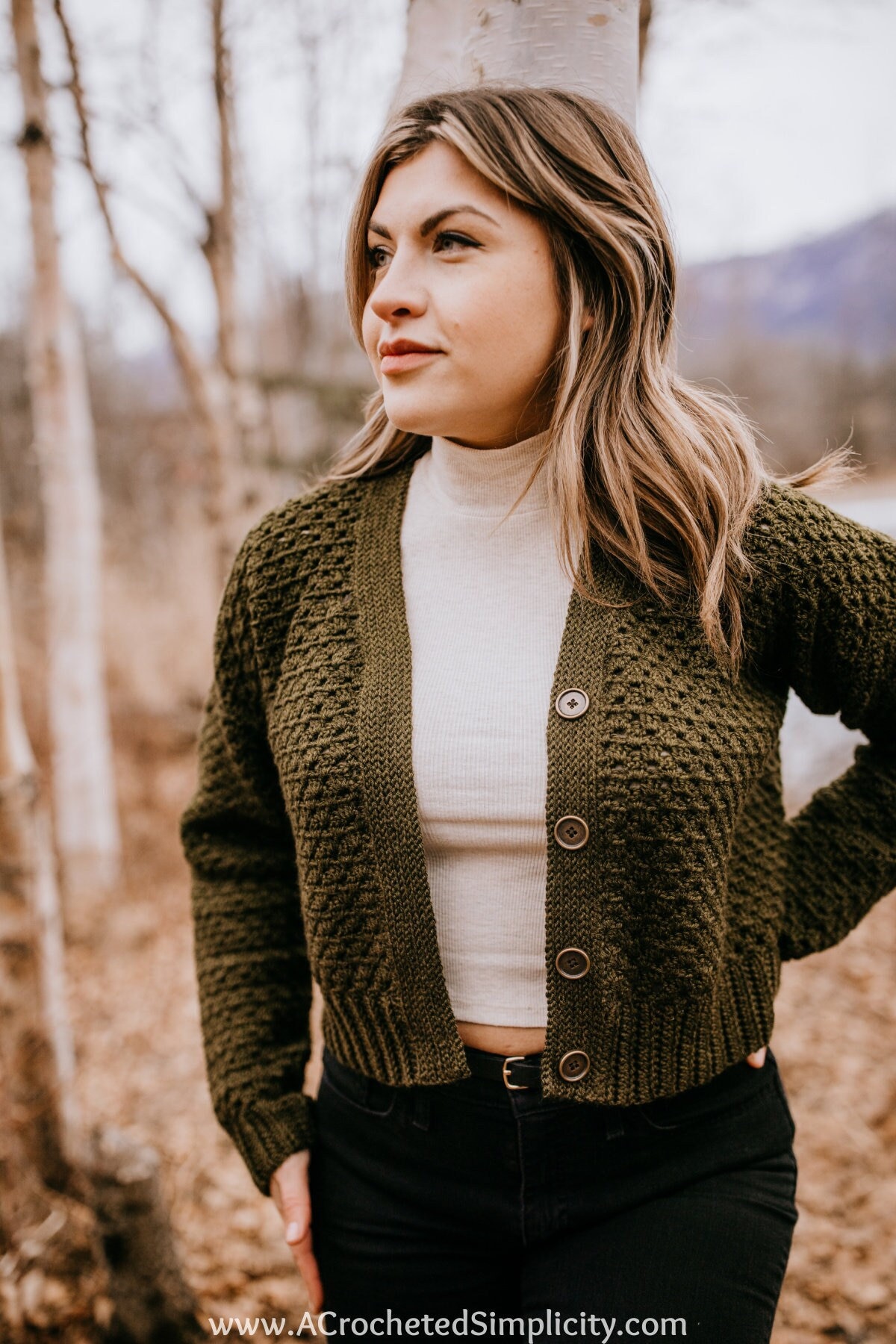 thumbnail image 2 of Endives Women's Long Sleeve Knit Sweater Open Front Cardigan Button Loose Outerwear Tie Front Knot Tops 2 of 13