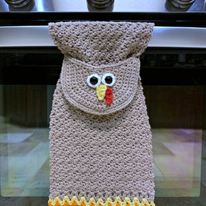 Crochet Pattern: Turkey Kitchen Towel, Crochet Dish Towel Pattern, Permission to sell finished items, Instant Download image 2