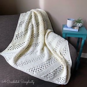 PDF Crochet Blanket Pattern, On the Bias Square Afghan, crochet C2C blanket pattern, crochet corner to corner blanket, INSTANT DOWNLOAD image 1