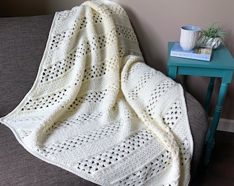 PDF Crochet Blanket Pattern, On the Bias Square Afghan, crochet C2C blanket pattern, crochet corner to corner blanket, INSTANT DOWNLOAD