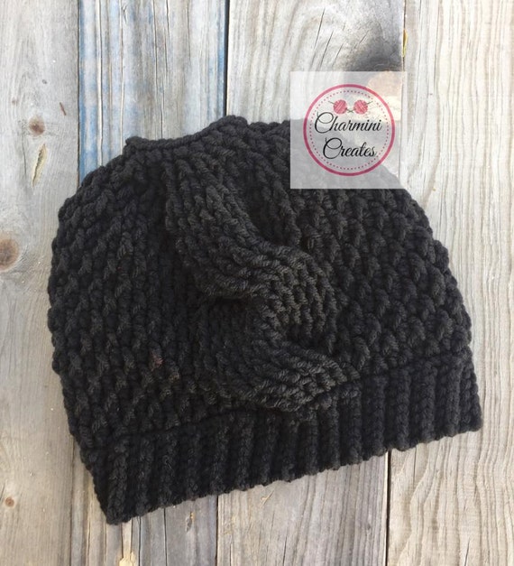 Crochet Pattern: Big Bold Cabled Ponytail / Messy Bun  display picture 3