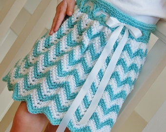 Crochet Pattern: "Chasing Chevrons" Skirt, Sizes Newborn thru Adult, Permission to Sell Finished Items