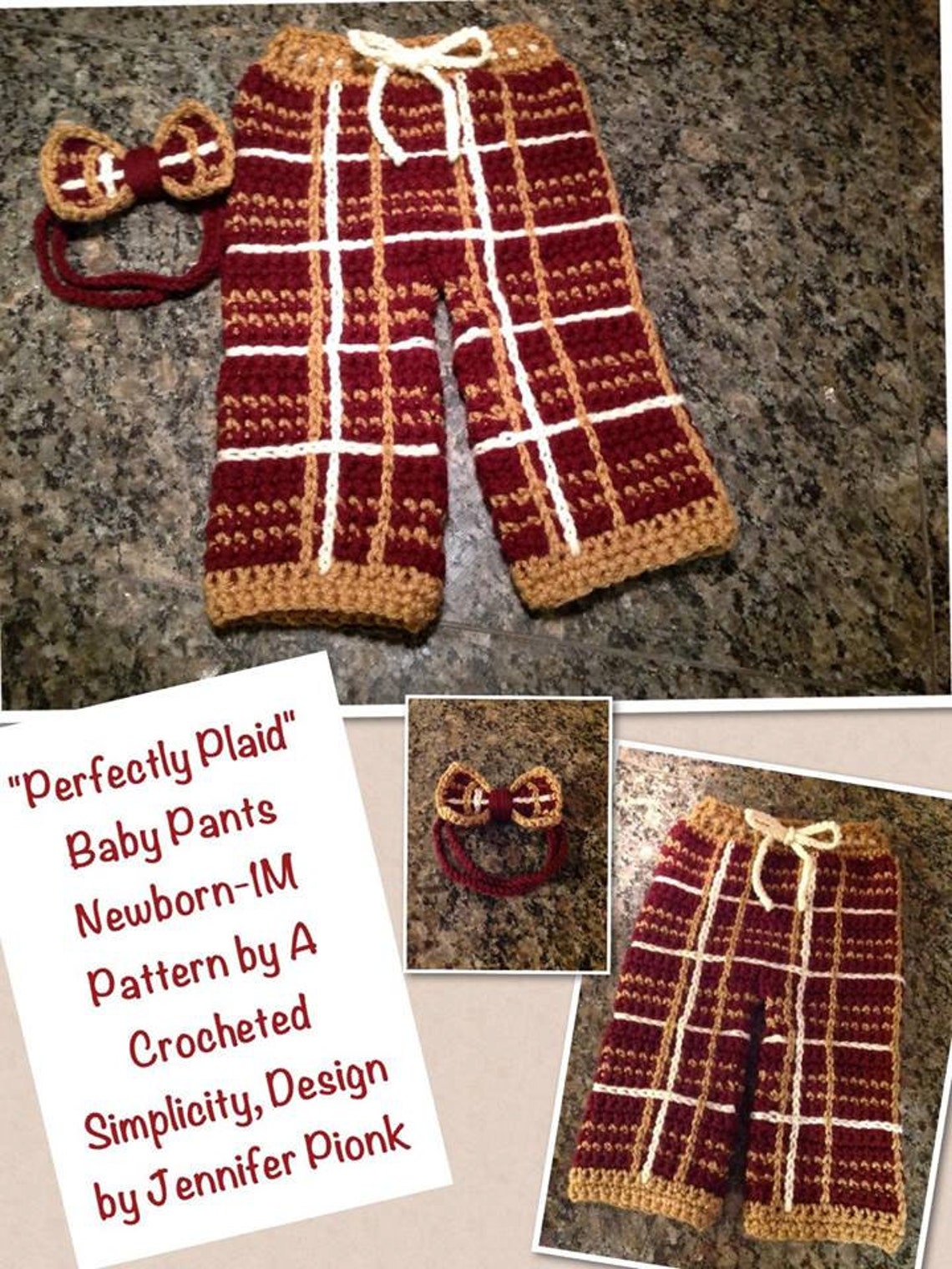 Crochet Pattern perfectly Plaid Baby Pants & Etsy