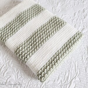 Crochet Blanket Pattern, Crochet Baby Blanket Pattern, Abrielle Baby Blanket Crochet Pattern, Knit Look Crochet, INSTANT DOWNLOAD PDF image 3