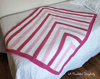 Crochet Baby Blanket Pattern, Afghan Pattern, Bubblegum Kisses Baby Blanket, Home Decor Pattern Crochet Afghan Pattern, INSTANT DOWNLOAD PDF