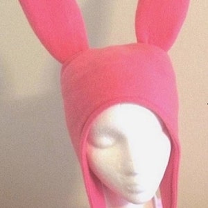 Pink Bunny Ears Hat in 6 Sizes  SIZES: XX-S, X-S, S, M, Lge and X-Lge Rabbit Ears hat