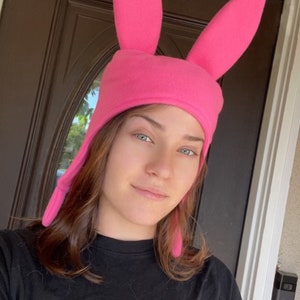 Pink Bunny Ears Hat SIZE Medium Rabbit Ears Hat Expedited