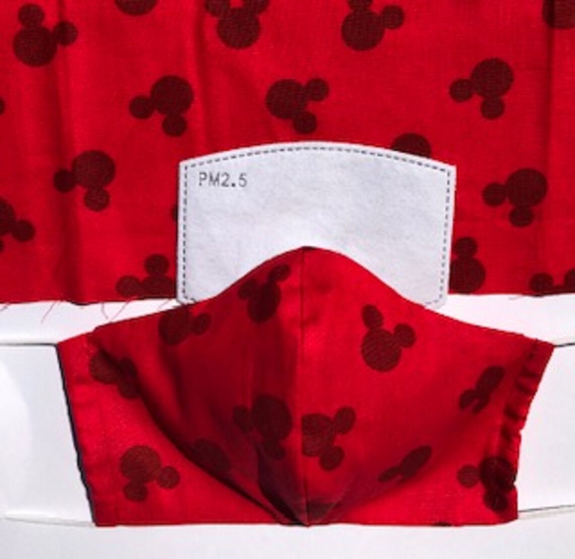 Mickey Mouse Face Mask With Filter Pocket 1 Free Filter Etsy