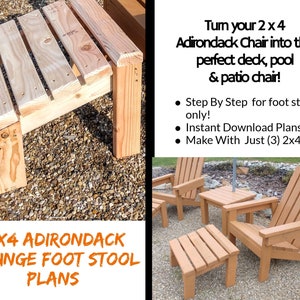 2x4 Foot Stool Plans For 2x4 Adirondack Chair image 1