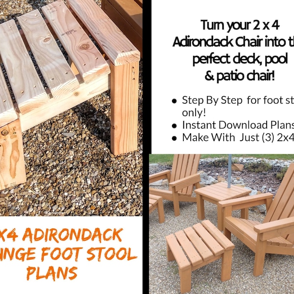2x4 Foot Stool Plans For 2x4 Adirondack Chair