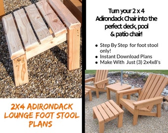 Piani di sgabelli 2x4 per sedia Adirondack 2x4