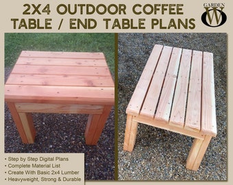 2 x 4 Outdoor Coffee Table / End Table Plans