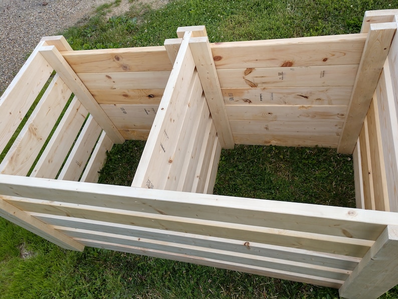 DIY Single & Double Compost Bin Plans With Adjustable Front Slats image 6