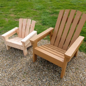 Plany krzeseł Adirondack 2x4 w rozmiarze dziecięcym — idealny rozmiar dla dzieci! zdjęcie 4