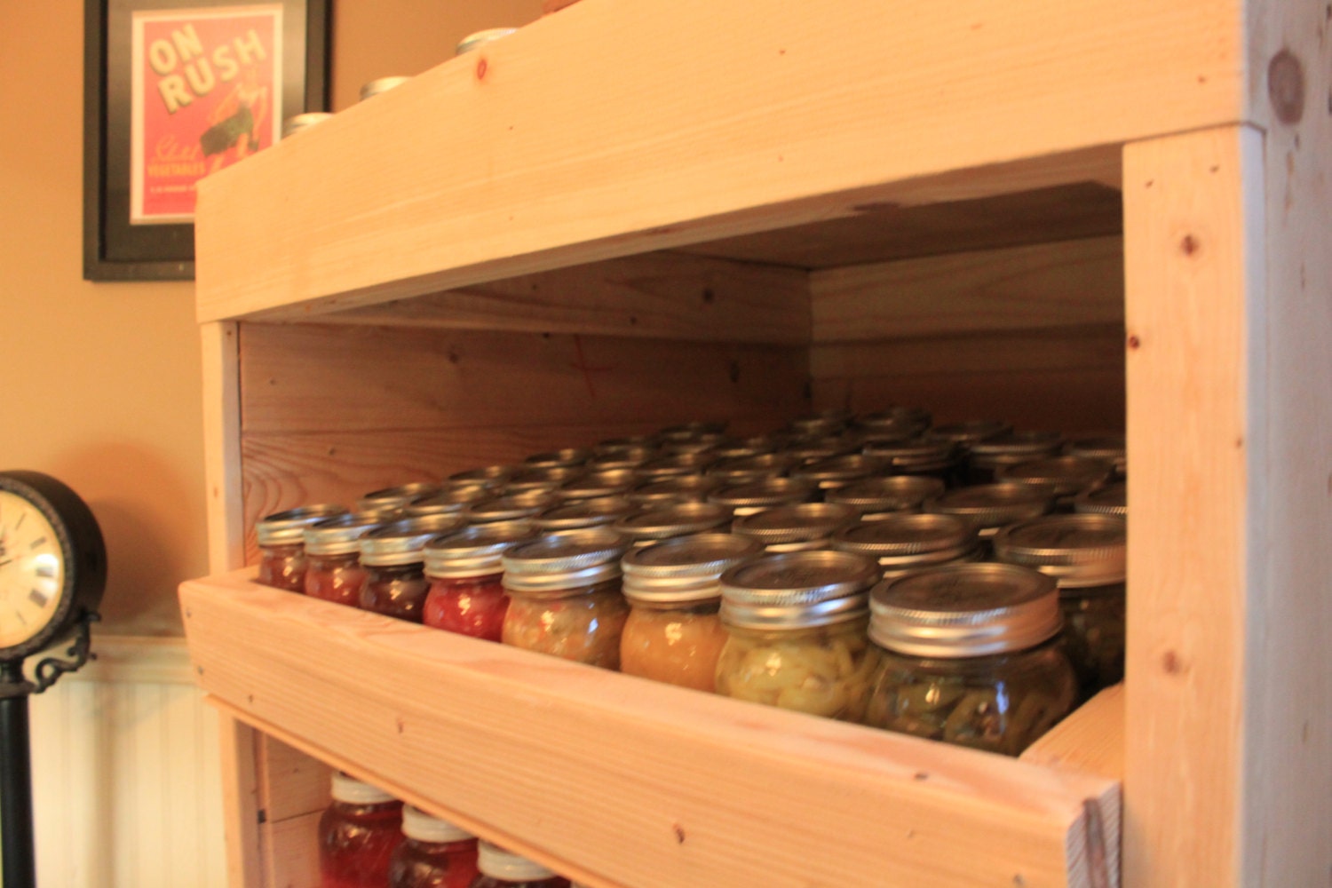 Food Storage Friday #26: Making Mason Jar Shelves out of Pallets