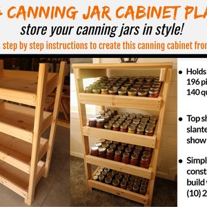 2 x 4 plans d&#39;armoires pour conserves (plans uniquement) - Rangez et exposez vos conserves avec style !