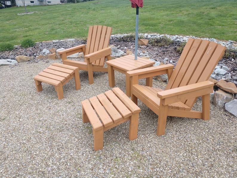 2x4 Foot Stool Plans For 2x4 Adirondack Chair Etsy