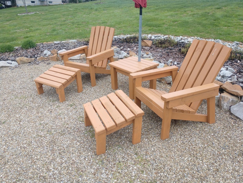 2x4 Foot Stool Plans For 2x4 Adirondack Chair Etsy