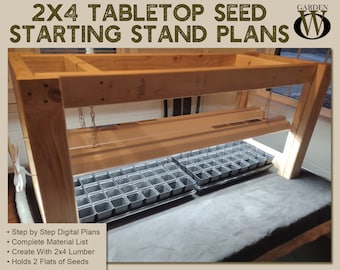 2x4 Tabletop Seed Starting Stand - Step by Step DIY Plans