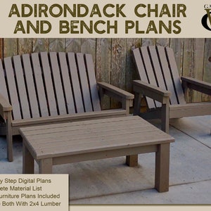 Adirondack Chair and Bench Plans - 2 Great Plans At Once!