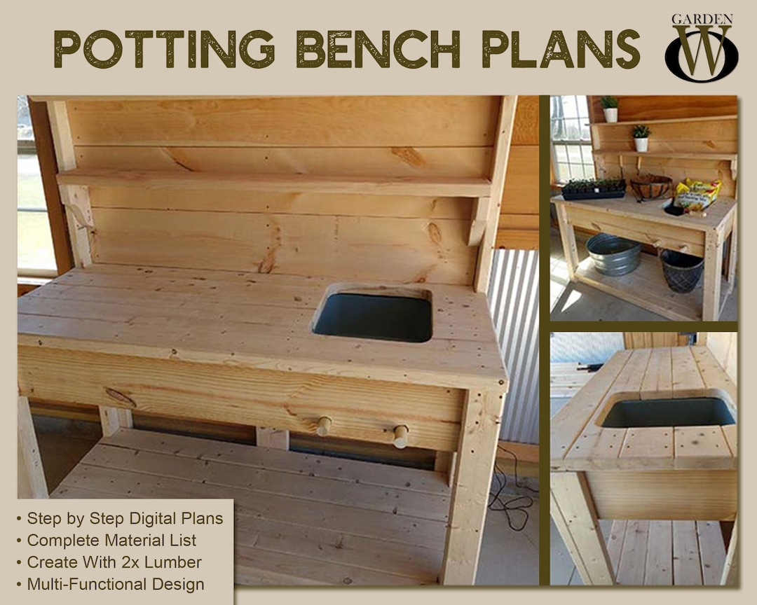 DIY Potting Bench Plans Strong, Elegant and Easy to Make From