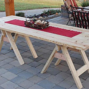 DIY Sawhorse Farm Table Plans  Made Easily From Inexpensive image 3