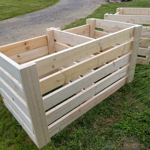 DIY Single & Double Compost Bin Plans With Adjustable Front Slats image 7