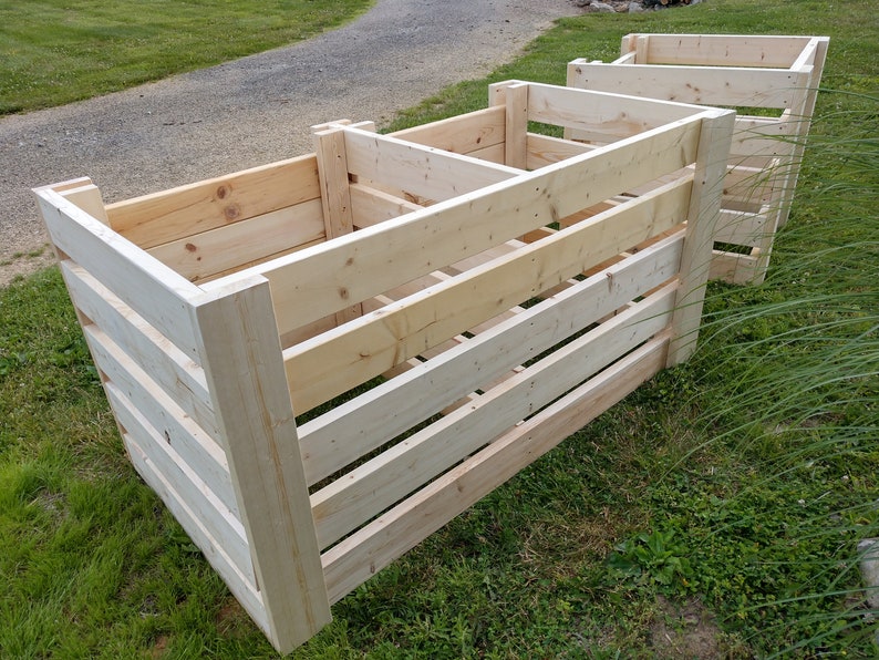 DIY Single & Double Compost Bin Plans With Adjustable Front Slats image 7