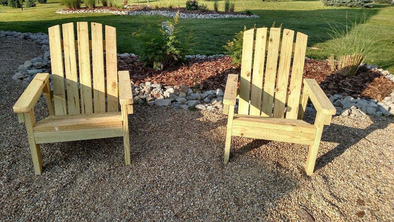 2x4 DIY Adirondack Chair Plans Simple Plans for a Etsy