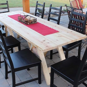 DIY Sawhorse Farm Table Plans Made Easily From Inexpensive 2x Lumber image 2