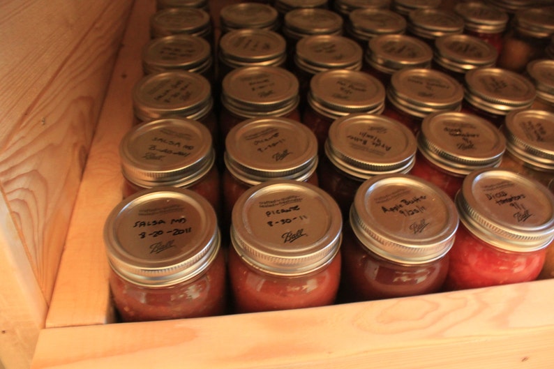 Stand Alone Canning Pantry Plans Using Pallets or Etsy