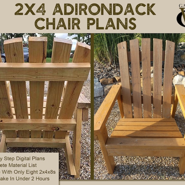 Adirondack Chair Plans Etsy