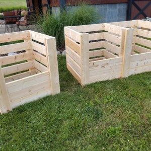 DIY Single & Double Compost Bin Plans With Adjustable Front Slats image 5