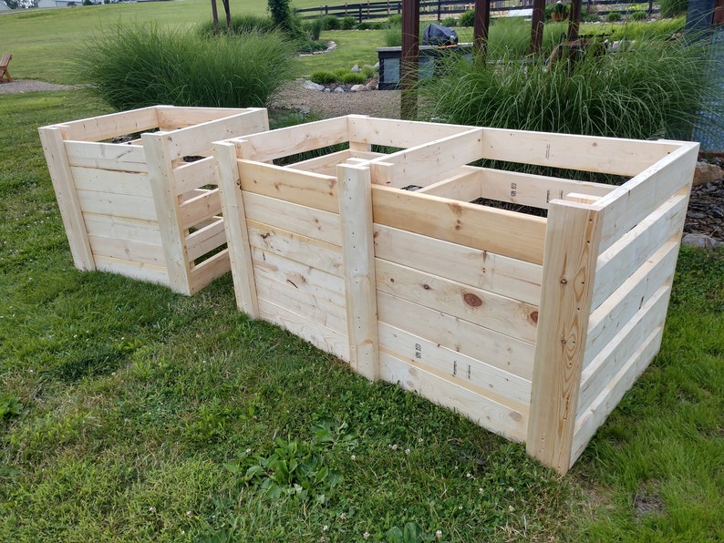 DIY Single & Double Compost Bin Plans With Adjustable Front Slats image 8