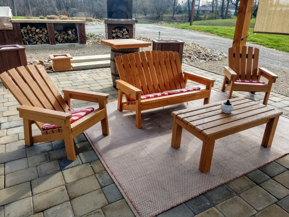 2x4 Outdoor Seating Bundle Plans Plans for Adirondack Chair Bench
