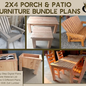 DIY2 x 4 Porch & Patio Furniture Bundle Plans!