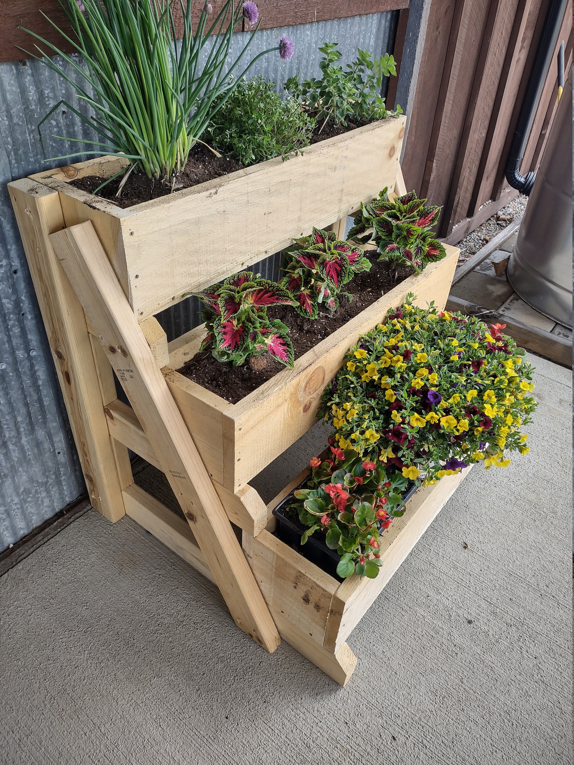 3 Tier Planter Box Step By Step Building Plans Etsy Uk