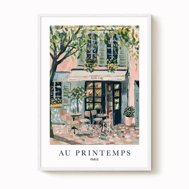 Paris Artwork Print: Spring Floral Design (Multiple Sizes Available) image 3